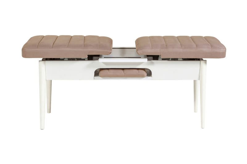 Valsot Uttrekkbar spisegruppe 129 cm - Hvit/Grå - Møbler - Bord - Spisegruppe