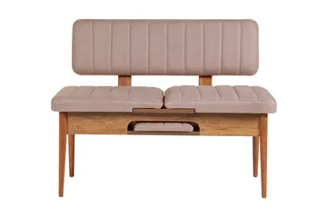Valsot Uttrekkbar spisegruppe 129 cm - Hvit/Grå - Møbler - Bord - Spisegruppe