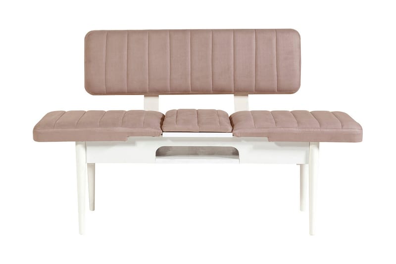 Valsot Uttrekkbar spisegruppe 129 cm - Hvit/Grå - Møbler - Bord - Spisegruppe