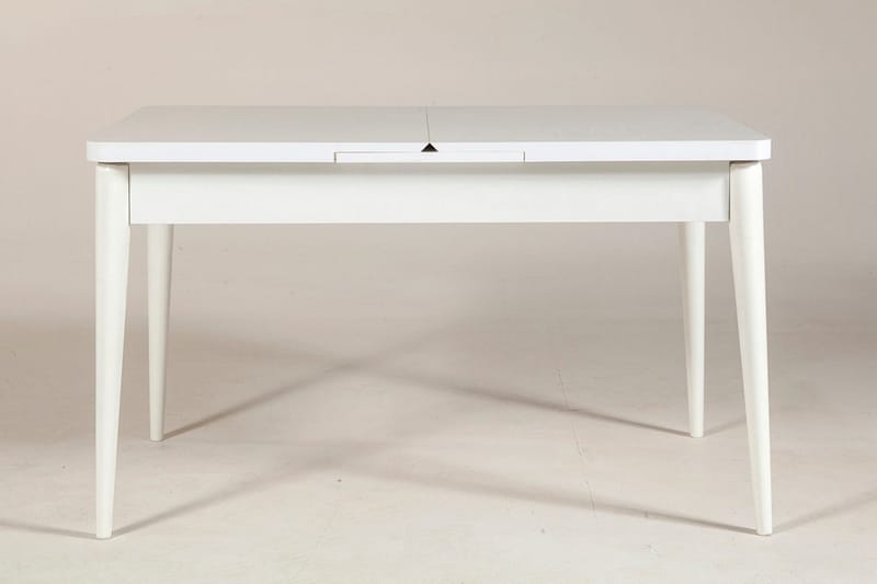 Valsot Uttrekkbar spisegruppe 129 cm - Hvit/Grå - Møbler - Bord - Spisegruppe