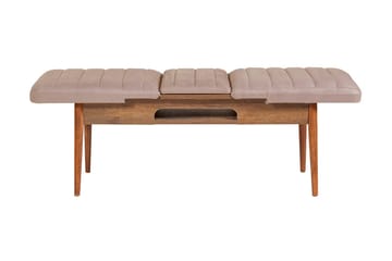 Valsot Uttrekkbar spisegruppe 129 cm - Hvit/Mørkebrun - Møbler - Bord - Spisegruppe