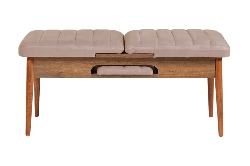Valsot Uttrekkbar spisegruppe 129 cm - Hvit/Mørkebrun - Møbler - Bord - Spisegruppe
