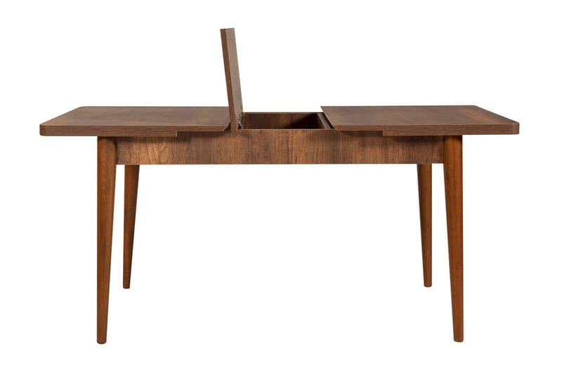 Valsot Uttrekkbar spisegruppe 129 cm - Hvit/Mørkebrun - Møbler - Bord - Spisegruppe