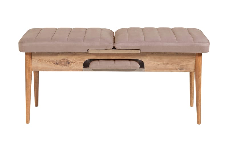 Valsot Uttrekkbar spisegruppe 129 cm - Natur/Grå/Brun - Møbler - Bord - Spisegruppe