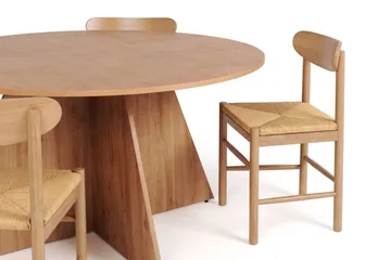Vera Spisegruppe rund 150 cm Eik med 6 Malte Spisestoler - Eik - Møbler - Bord - Spisegruppe