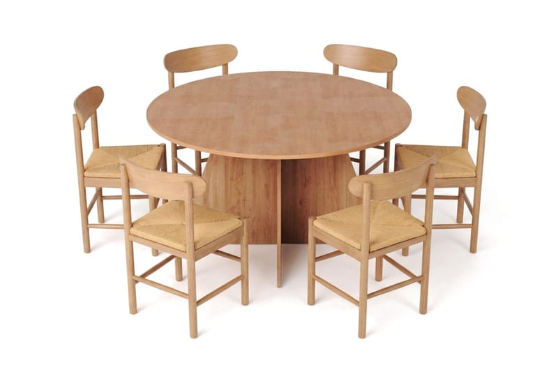 Vera Spisegruppe rund 150 cm Eik med 6 Malte Spisestoler - Eik - Møbler - Bord - Spisegruppe