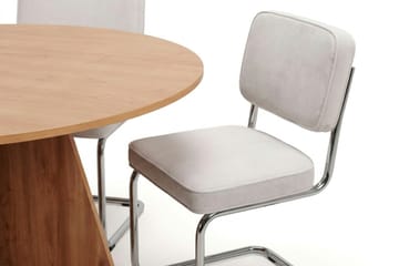 Vera spisegruppe rund 150 cm eik med 6 Milva spisestoler - Eik - Møbler - Bord - Spisegruppe