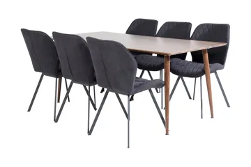 Ypas Spisebord 180 cm med 6 Sumoas Spisestoler - Møbler - Bord - Spisegruppe