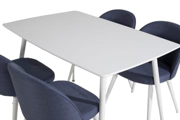 Ypas Spisegruppe 120 cm inkl. 4 Sedavi Stoler - Hvit/Svart - Møbler - Bord - Spisegruppe