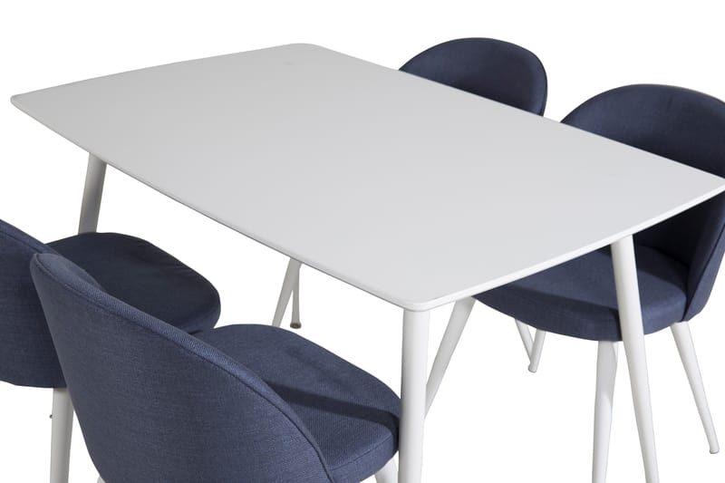 Ypas Spisegruppe 120 cm inkl. 4 Sedavi Stoler - Hvit/Svart - Møbler - Bord - Spisegruppe