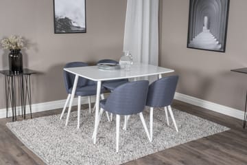 Ypas Spisegruppe 120 cm inkl. 4 Sedavi Stoler - Hvit/Svart - Møbler - Bord - Spisegruppe