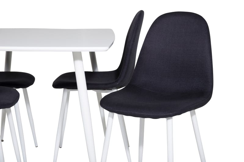Ypas Spisegruppe 120 cm inkl. 4 Ypas Stoler - Hvit/Svart - Møbler - Bord - Spisegruppe