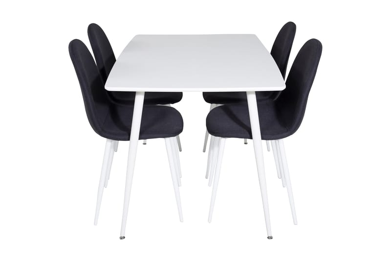 Ypas Spisegruppe 120 cm inkl. 4 Ypas Stoler - Hvit/Svart - Møbler - Bord - Spisegruppe
