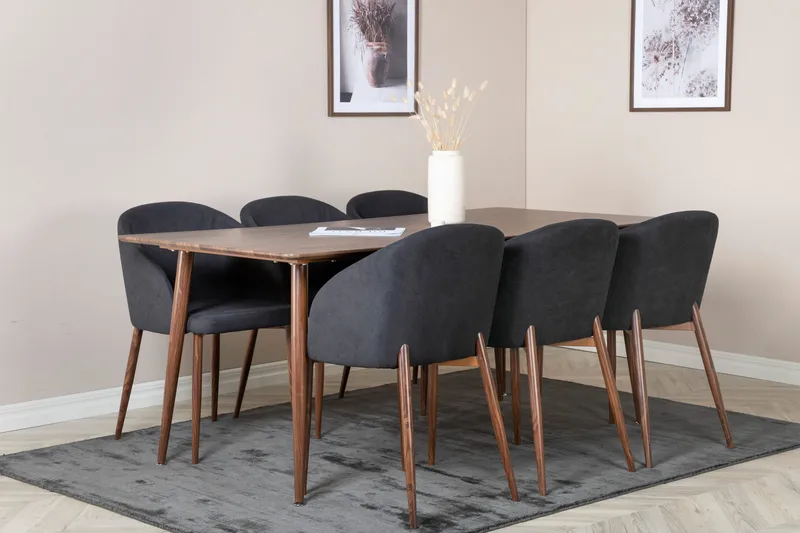 Ypas Spisegruppe 180 cm + 6 stk Kullersbro Spisestoler