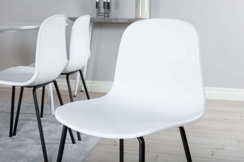 Ypas Spisegruppe 180 cm inkl. 6 Kullersbro Stoler - Hvit/Svart - Møbler - Bord - Spisegruppe