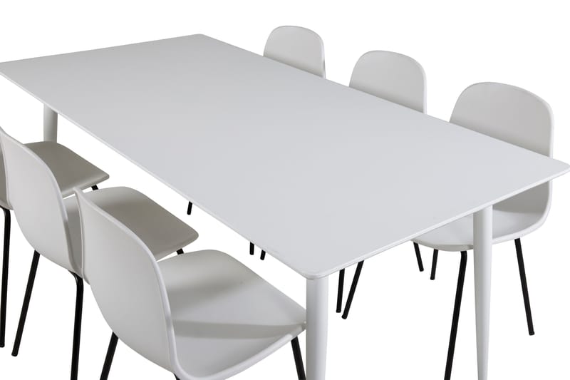 Ypas Spisegruppe 180 cm inkl. 6 Kullersbro Stoler - Hvit/Svart - Møbler - Bord - Spisegruppe