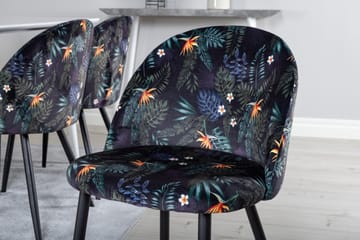 Ypas Spisegruppe 180 cm inkl. 6 Sedavi Stoler - Hvit/Blå/Svart - Møbler - Bord - Spisegruppe