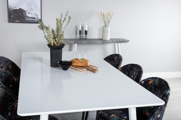 Ypas Spisegruppe 180 cm inkl. 6 Sedavi Stoler - Hvit/Blå/Svart - Møbler - Bord - Spisegruppe