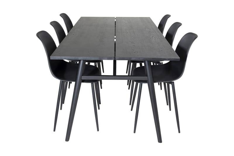 Zenazmi Forlengningsbar Spisegruppe 195 cm inkl. 6 Ypas Stol - Svart - Møbler - Bord - Spisegruppe