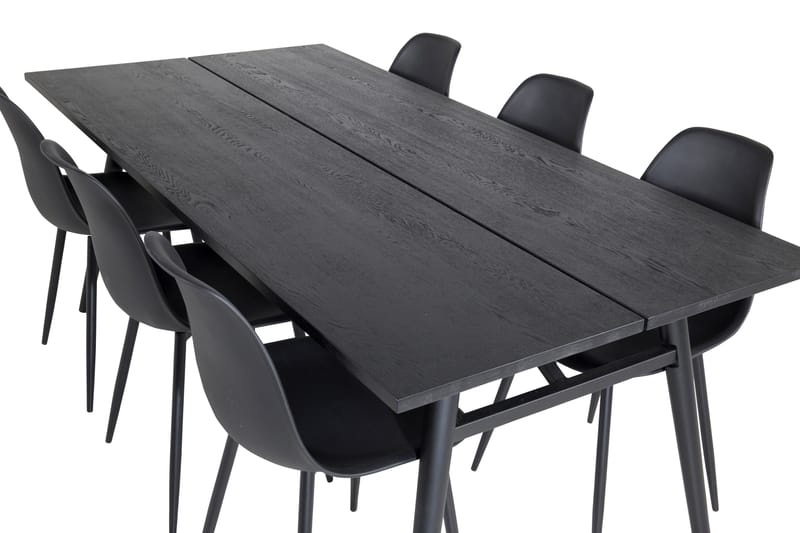 Zenazmi Forlengningsbar Spisegruppe 195 cm inkl. 6 Ypas Stol - Svart - Møbler - Bord - Spisegruppe