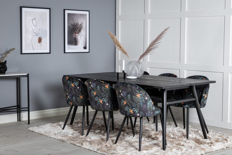 Zenazmi Spisegruppe 195 cm + 6 Sedavi Spisestoler - Møbler - Bord - Spisegruppe