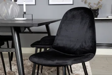 Zenazmi Spisegruppe 195 cm inkl. 6 Pontus Stoler - Svart - Møbler - Bord - Spisegruppe