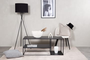 Staal 50 cm Rektangulært Sofabord med Hyller i Metall - Svart - Møbler - Bord - Sofabord & salongbord
