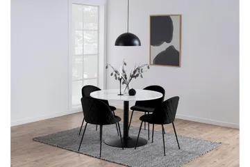 Stabby Spisebord 110x110 cm Rundt - Hvit - Møbler - Bord - Spisebord & kjøkkenbord