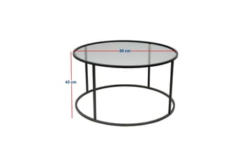 Startis Stuebord 80 cm - Sort - Møbler - Bord - Sofabord & salongbord