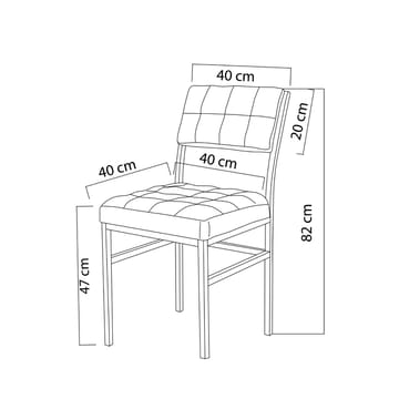Stedum spisegruppe bord 70 cm + 2 stoler - Antrasitt og Svart - Møbler - Bord - Spisegruppe