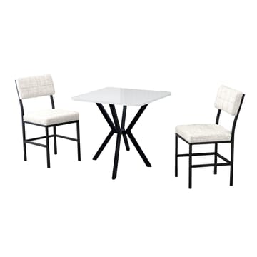 Stedum spisegruppe bord 70 cm + 2 stoler - Krem Hvit - Møbler - Bord - Spisegruppe