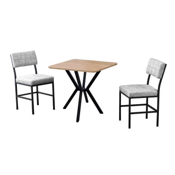 Stedum spisegruppe bord 70 cm + 2 stoler - Grå Valnøtt - Møbler - Bord - Spisegruppe