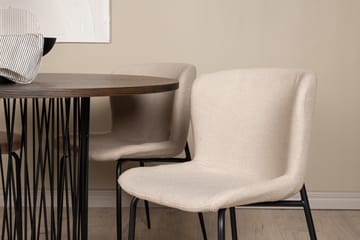 Stone Matgruppe 120 cm Rund med 4 Modesto stoler - Mørk grå - Møbler - Bord - Spisegruppe