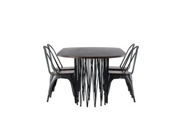 Stone Matgruppe 220 cm Oval med 4 Tempe stoler - Mocca - Møbler - Bord - Spisegruppe