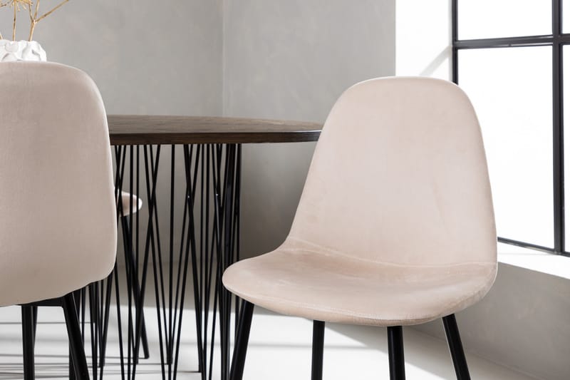 Stone Matgruppe 220 cm Oval med 6 Polar stoler - Beige - Møbler - Bord - Spisegruppe