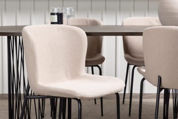 Stone Spisebord 220x100x74 cm Ovalt med 4 Modesto Spisestoler - Møbler - Bord - Spisegruppe