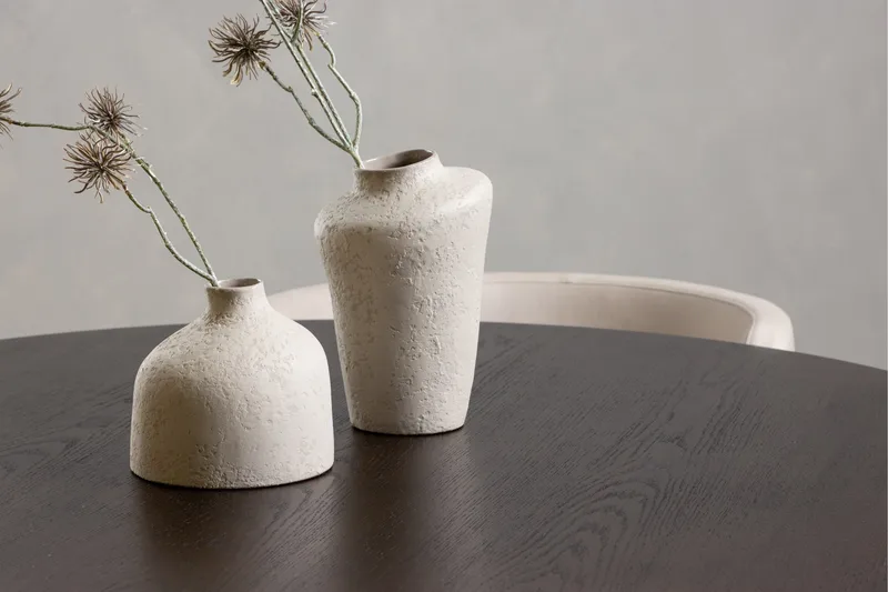 Stone Spisegruppe 120 cm Rund med 4 Simrishamn Stoler - Beige - Møbler - Bord - Spisegruppe