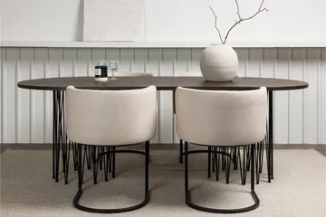 Stone Spisegruppe 220 cm Oval med 4 Simrishamn Stoler - Beige - Møbler - Bord - Spisegruppe