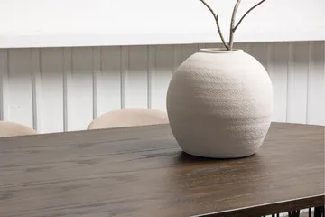Stone Spisegruppe 220 cm Rektangulær med 6 Velvet Stoler - Beige - Møbler - Bord - Spisegruppe