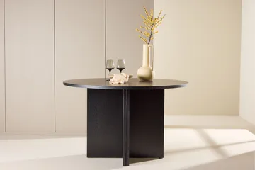 Strada Rektangulært Spisebord 120 cm med Tre- og Valnøttutseende - Svart - Møbler - Bord - Spisebord & kjøkkenbord