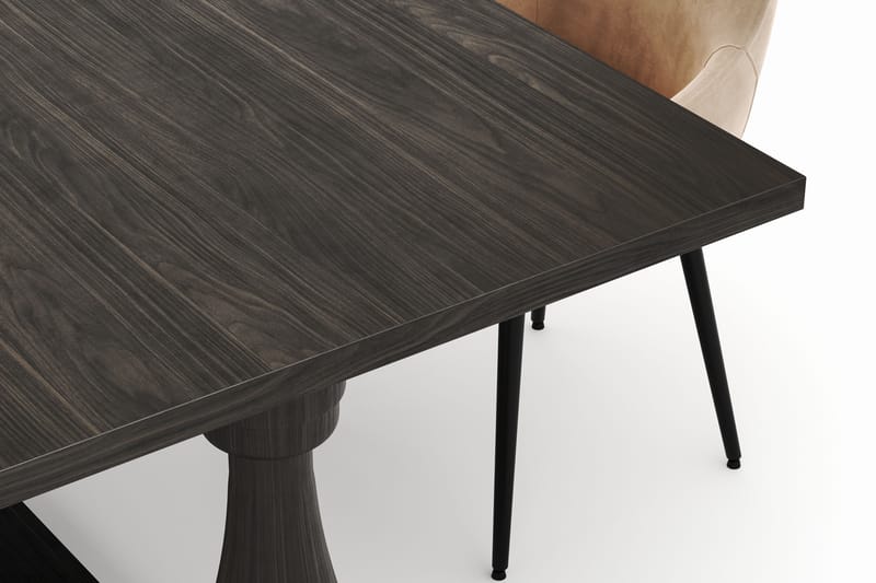 Suzon Spisegruppe 200x100cm med 4 Alsarp Spisestoler - Brun - Møbler - Bord - Spisegruppe