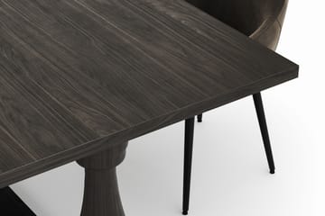 Suzon Spisegruppe 200x100cm med 4 Alsarp Spisestoler - Brun - Møbler - Bord - Spisegruppe