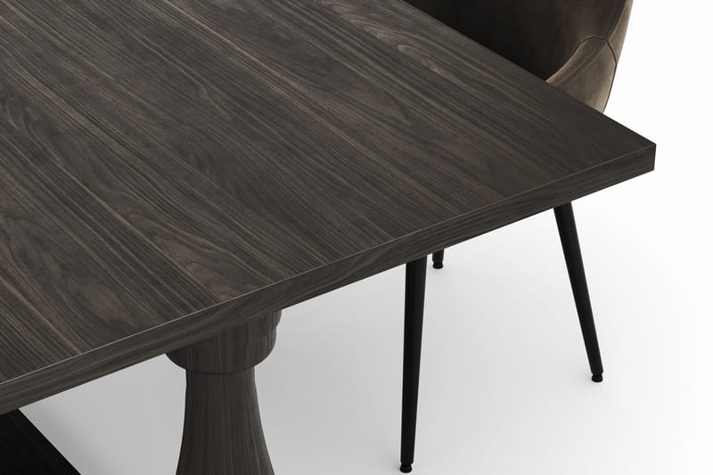 Suzon Spisegruppe 200x100cm med 4 Alsarp Spisestoler - Brun - Møbler - Bord - Spisegruppe