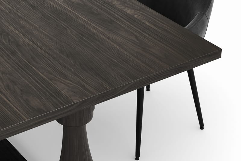 Suzon Spisegruppe 200x100cm med 4 Alsarp Spisestoler - Brun - Møbler - Bord - Spisegruppe
