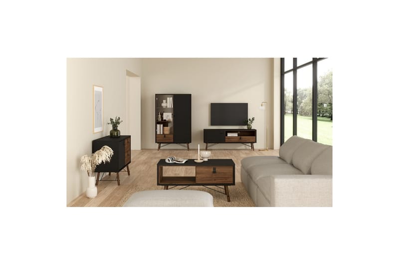 Tadami Sofabord 102 cm - Svart/Natur - Møbler - Bord - Sofabord & salongbord