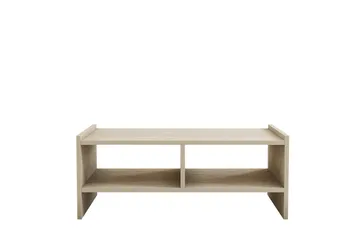 Taharoa 90 cm Rektangulært Sofabord med Hyller i Tre - Beige - Møbler - Bord - Sofabord & salongbord - Sofabord med oppbevaring
