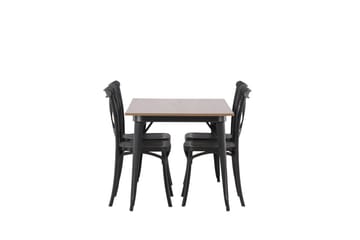 Tempe Matgruppe 140 cm Rektangulær med 4 Crosett stoler - Sort - Møbler - Bord - Spisegruppe