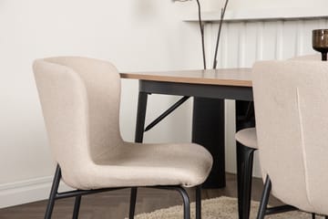 Tempe Matgruppe 140 cm Rektangulær med 4 Modesto stoler - Beige - Møbler - Bord - Spisegruppe