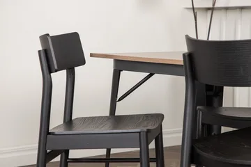 Tempe Matgruppe 140 cm Rektangulær med 4 Montros stoler - Sort - Møbler - Bord - Spisegruppe