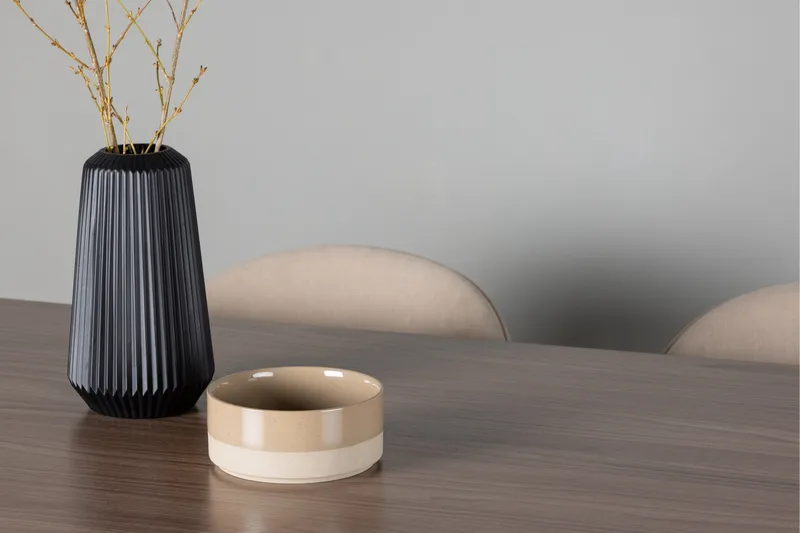 Tempe Matgruppe 140 cm Rektangulær med 4 Velvet stoler - Beige - Møbler - Bord - Spisegruppe